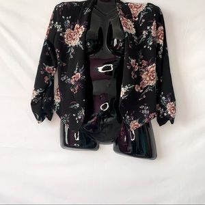 Papermoon Floral Black Blazer